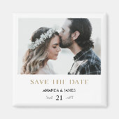 Aangepaste foto-bruiloft Opslaan Datum magneet (Voorkant)