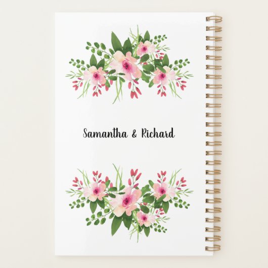 Aangepaste foto-bruiloft planner (Achterkant)