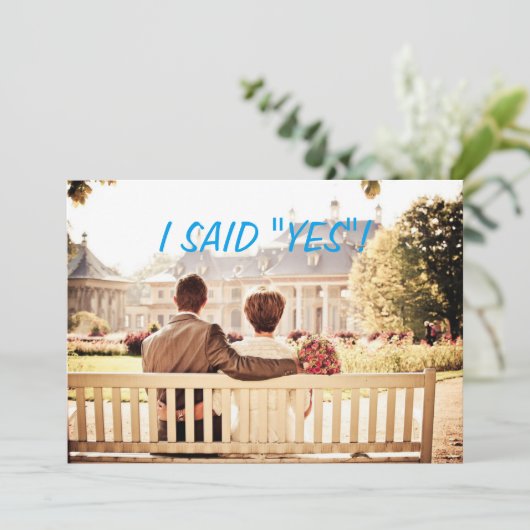 Aangepaste foto bruiloft uitnodigen save the date (Staand voorkant)