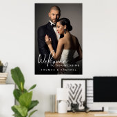 Aangepaste foto bruiloft welkom poster (Thuiskantoor)