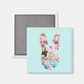 Aangepaste foto Bunny Head Paascadeau Magneet (Voorkant / Achterkant)