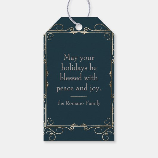 Aangepaste foto Buon Natale Italiaanse vlag Kerstm Cadeaulabel (Achterkant)