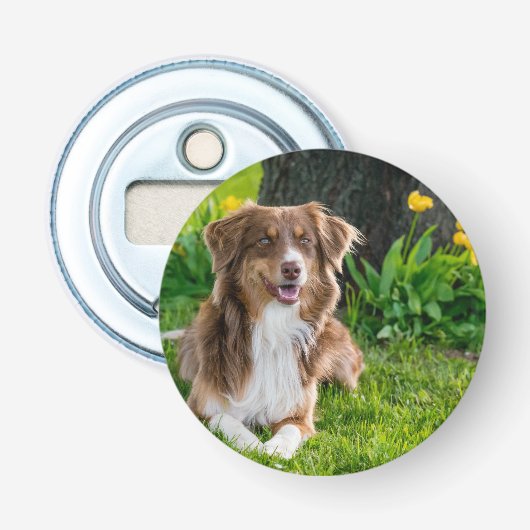Aangepaste foto button flesopener (Voorkant)