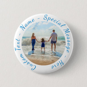 Aangepaste foto Button met tekst gepersonaliseerd