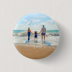 Aangepaste foto-Button Uw familiefoto Ronde Button 3,2 Cm