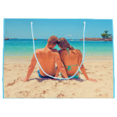 Aangepaste foto-cadeau met je favoriete foto's groot cadeauzakje (Achterkant)