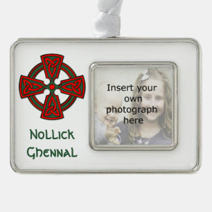 Aangepaste foto Celtic Cross Manx Xmas Ornament