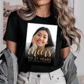 Aangepaste foto Cheers 21ste verjaardagsfeest T-shirt