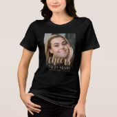 Aangepaste foto Cheers 21ste verjaardagsfeest Tri-Blend Shirt (Voorkant)