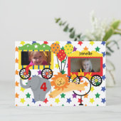 Aangepaste foto Circus Animals Kaart (Staand voorkant)