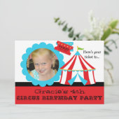 Aangepaste foto Circus Ticket Verjaardag 5x7 uitno Kaart (Staand voorkant)
