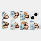 Aangepaste foto collage 7 vierkante foto's wit Case-Mate iPhone case (Achterkant (horizontaal))