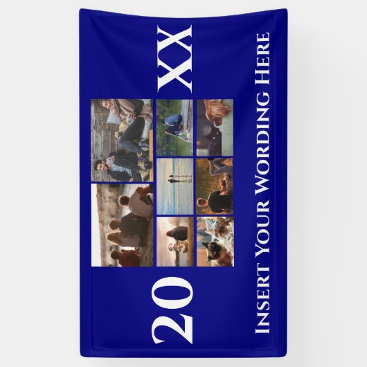 Aangepaste foto-collage afstuderen-diplomatie spandoek (Verticaal)