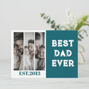 Aangepaste Foto Collage Beste Papa Ooit EST Jaar Kaart