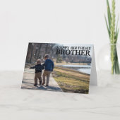Aangepaste foto collage broer verjaardag elke leef kaart (Voorkant)
