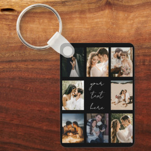 Aangepaste foto collage gepersonaliseerde foto fam sleutelhanger