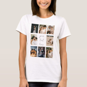 Aangepaste foto collage gepersonaliseerde foto fam t-shirt
