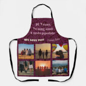 Aangepaste foto collage geschenken voor 70 jaar ou schort (Voorkant)