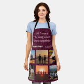 Aangepaste foto collage geschenken voor 70 jaar ou schort (Gedragen)