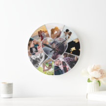 Aangepaste foto collage klok | Cadeaubon voor Kers