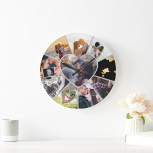 Aangepaste foto collage klok Cadeaubon voor Kers