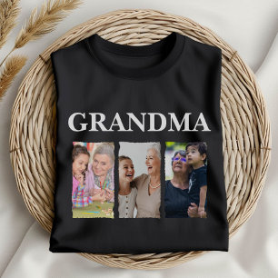 Aangepaste foto collage oma – Persoonlijke familie T-shirt