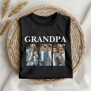 Aangepaste foto collage opa – Persoonlijk cadeau T-shirt