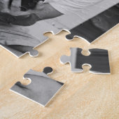 Aangepaste foto Collage Pap Happy First Kerstfeest Legpuzzel (Zijkant)