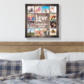Aangepaste foto Collage Rustic Farmhouse Love Fami Canvas Afdruk (Insitu (Slaapkamer))