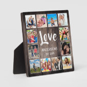 Aangepaste foto Collage Rustic Farmhouse Love Fami Fotoplaat (Voorkant)