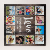 Aangepaste foto Collage Rustic Farmhouse Love Fami Legpuzzel (Horizontaal)
