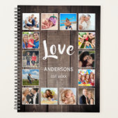 Aangepaste foto Collage Rustic Farmhouse Love Fami Planner (Voorkant)