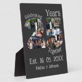 Aangepaste foto-collage voor 25e trouwdag fotoplaat (Zijkant)