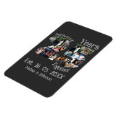 Aangepaste foto-collage voor 25e trouwdag magneet (Linkerzijde)