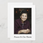 Aangepaste foto condoleance rouw memorial funeral bedankkaart (Voorkant / Achterkant)