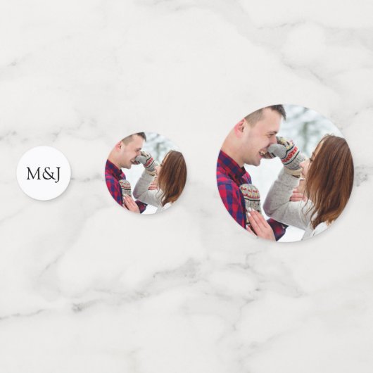 Aangepaste foto-Confetti Confetti (Achterkanten)