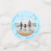 Aangepaste foto Confetti met aangepaste tekst (Kleine voorkant)