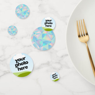 Aangepaste foto Confetti met holografische accente