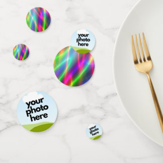 Aangepaste Foto Confetti met Neon Accents