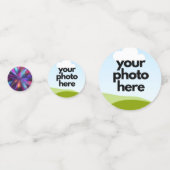 Aangepaste Foto Confetti met Neon Accents (Achterkanten)