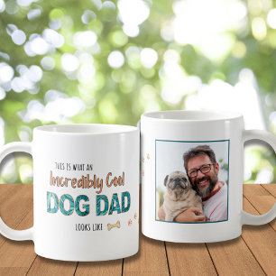 Aangepaste Foto Cool Hond Papa Verjaardag Gift Fun Koffiemok