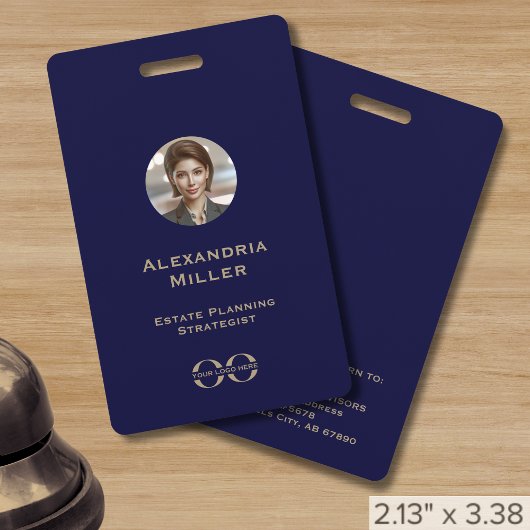 Aangepaste foto Corporate Logo Personeelsidentific Badge