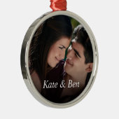 Aangepaste foto Creëer Je eigen paren Metalen Ornament (Rechts)