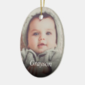 Aangepaste foto Creëer Uw eigen foto Keramisch Ornament (Links)