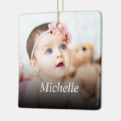Aangepaste foto Creëer Uw eigen foto Keramisch Ornament (Links)
