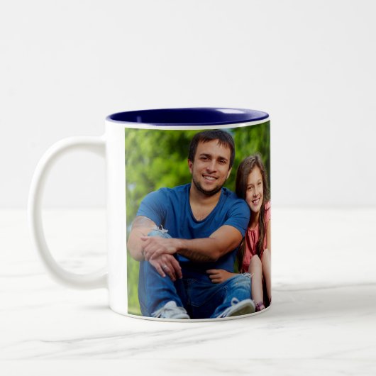 Aangepaste foto Creëer Uw eigen foto Tweekleurige Koffiemok (Links)
