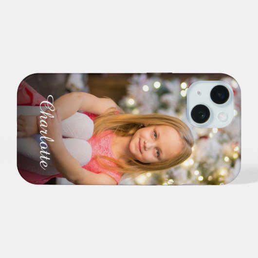 Aangepaste foto Creëer Uw eigen persoonlijke perso iPhone 15 Hoesje (Achterkant horizontaal)