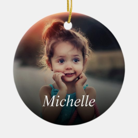 Aangepaste foto Creëer Uw eigen persoonlijke perso Keramisch Ornament (Voorkant)