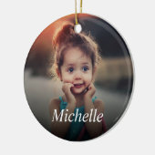Aangepaste foto Creëer Uw eigen persoonlijke perso Keramisch Ornament (Links)