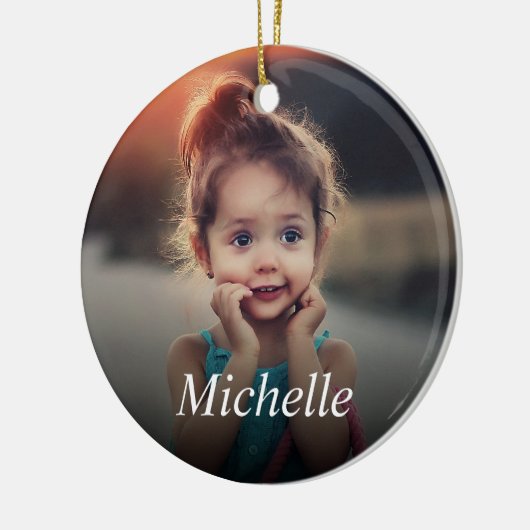 Aangepaste foto Creëer Uw eigen persoonlijke perso Keramisch Ornament (Links)